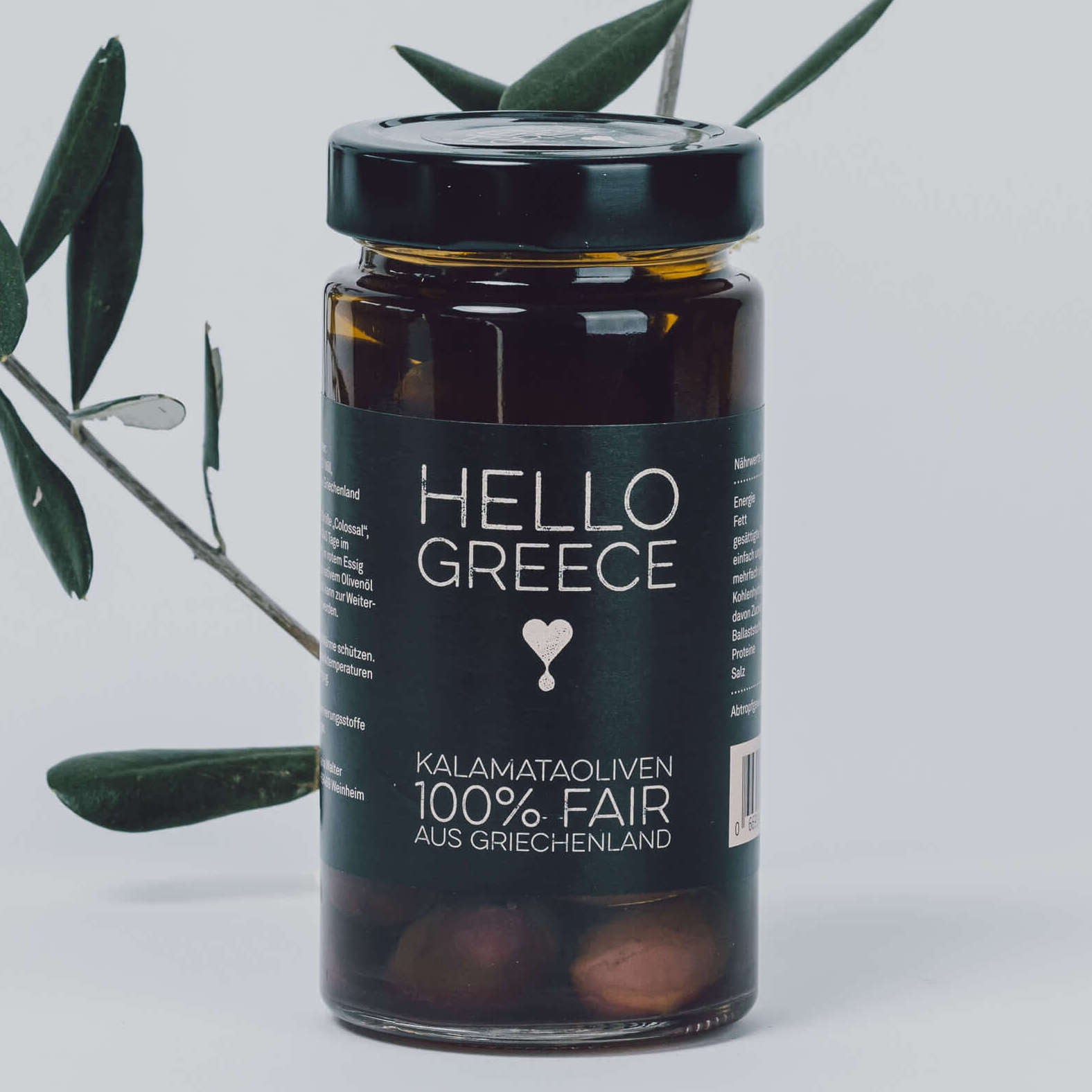Hello Greece Kalamata Oliven: 210g Glas